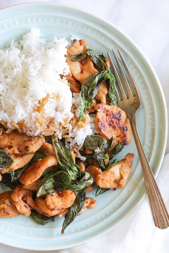 Thai Basil Chicken Recipe for Eating Light