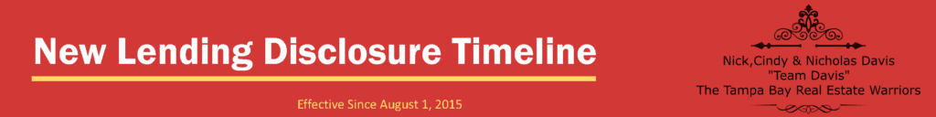 New Lending Disclosure Timeline